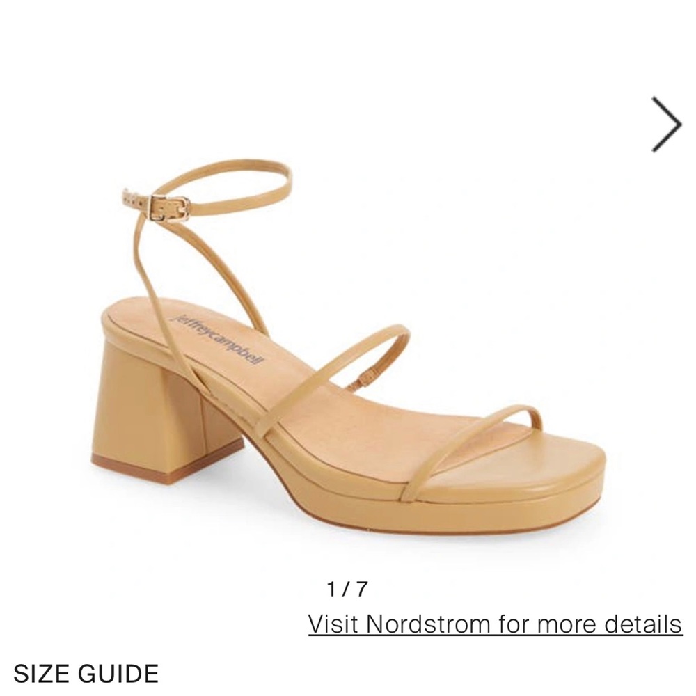 Jeffry Campbell nude orchid platform sandal size 6
